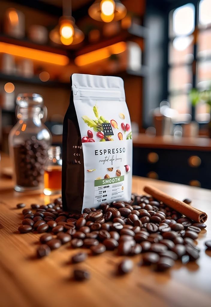 Koffie Love in A Box met bonnen op tafel en keuken