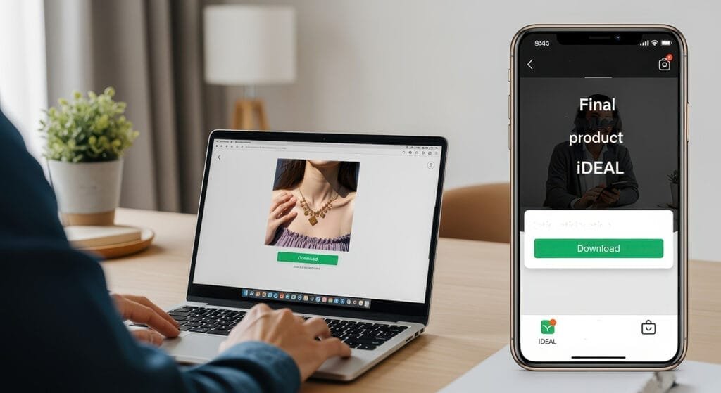 Oplevering en betaling productfoto