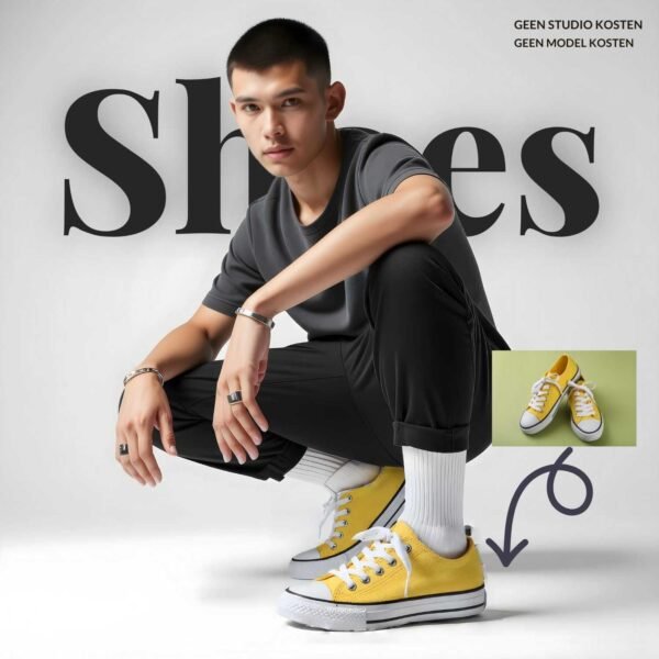 Schoenen foto's voor Promotie with AI - ProductFotoAI