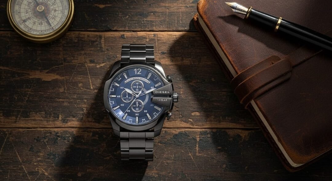 the-diesel-watch-is-the-centerpiece-of-a-flatlay-c__46652