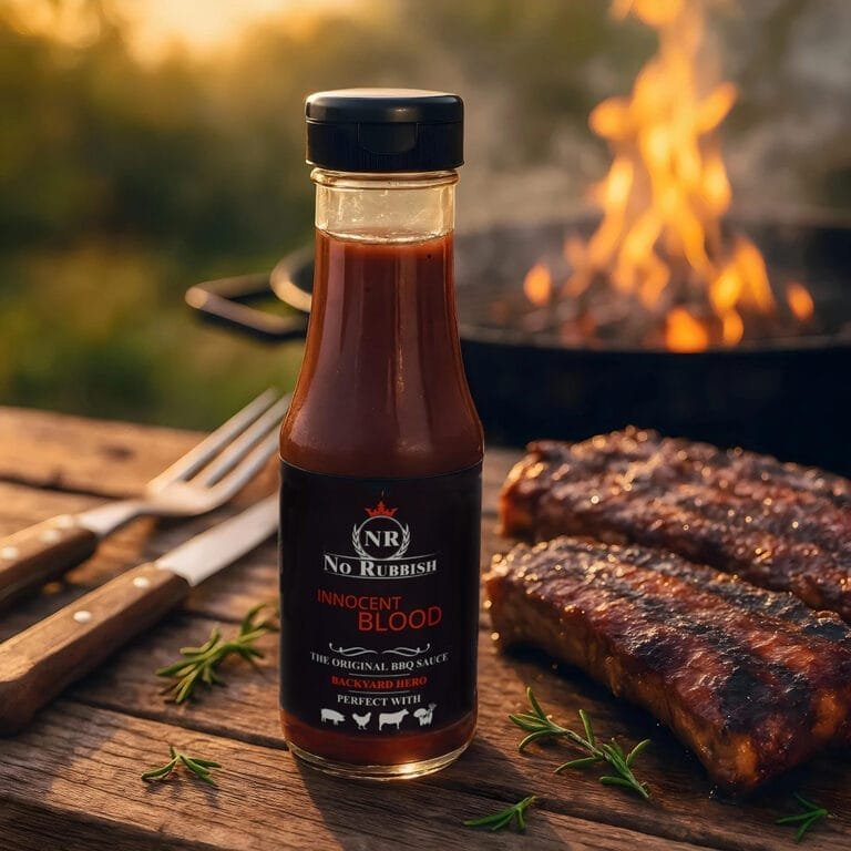 Flesje BBQ Saus Promotie Product Foto met AI