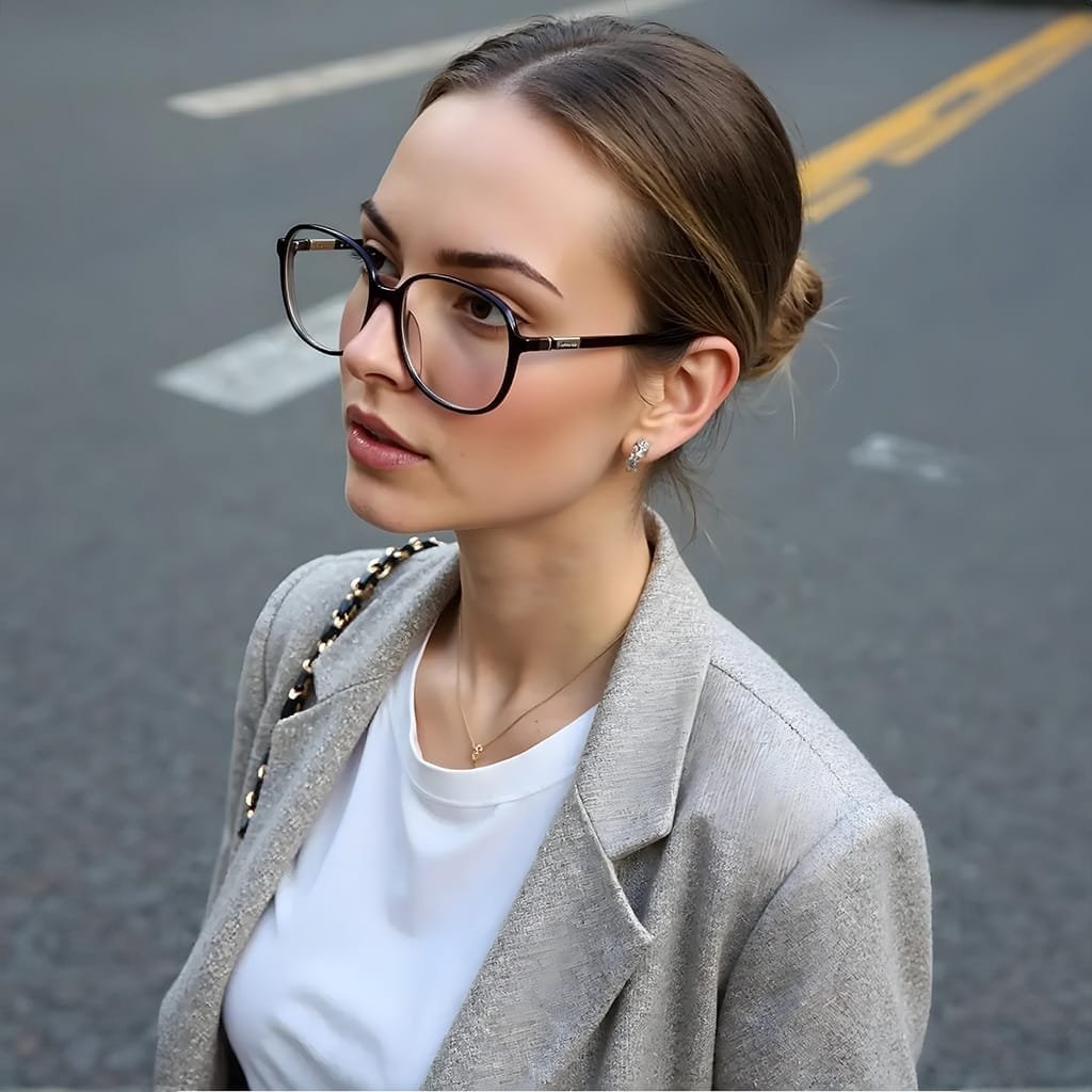 brillenmode-damesportret-in-stadse-businesslook-ai-productfoto-productfotoai
