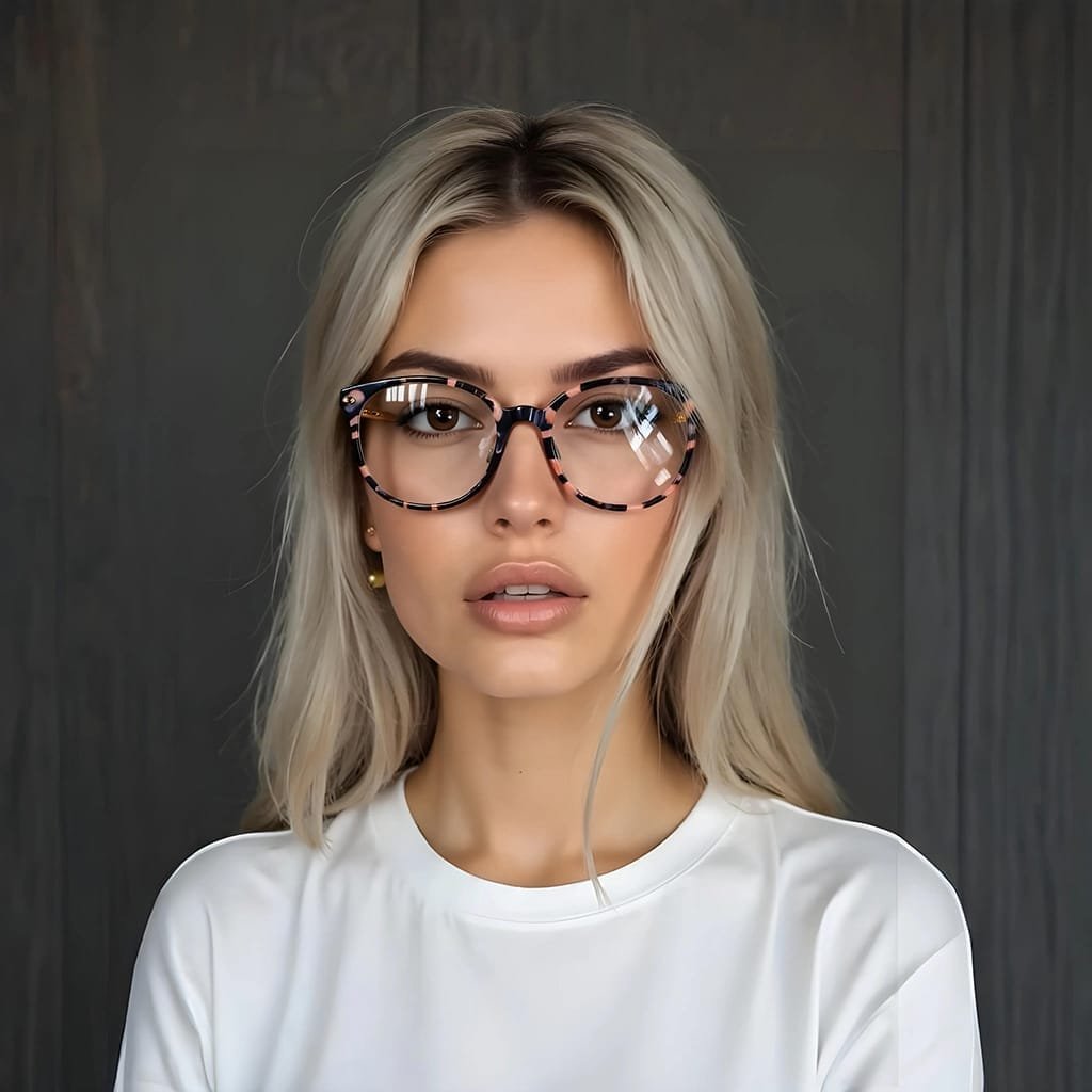 damesbril-modeportret-met-gekleurde-montuur-ai-productfoto-productfotoai