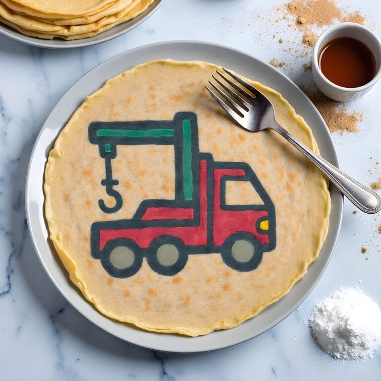 pannenkoek-met-getekende-kraanwagen-kinderontbijt-creatieve-food-art-ai-productfoto-productfotoai