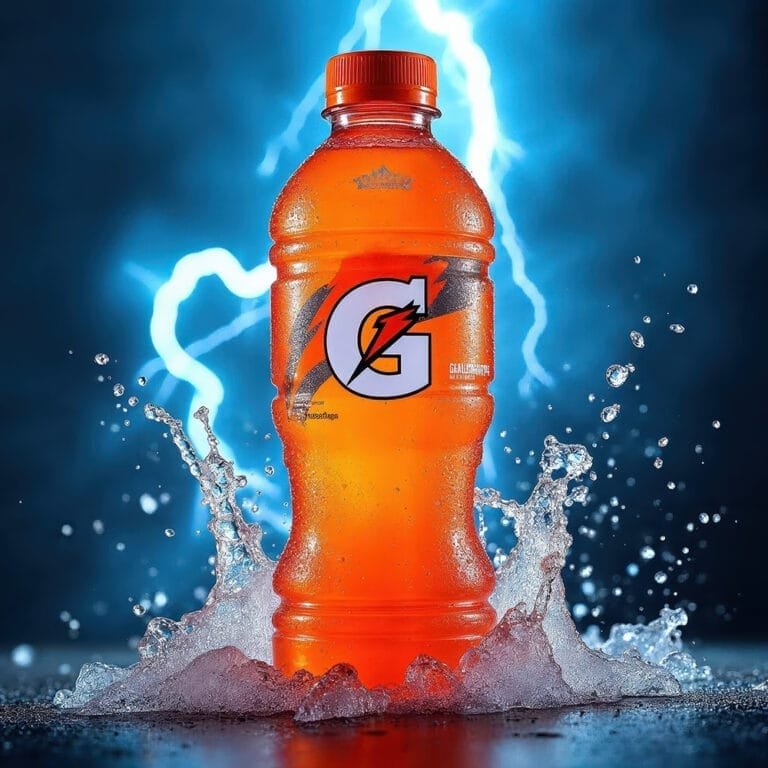sportdrank-gatorade-oranje-fles-met-waterdruppels-en-bliksem-ai-productvisual-productfotoai-up