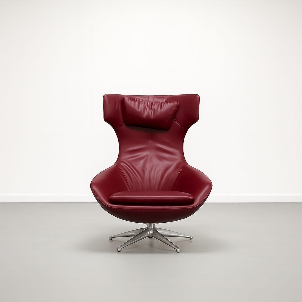 Caruzzo fauteuil plus rood chrome-front