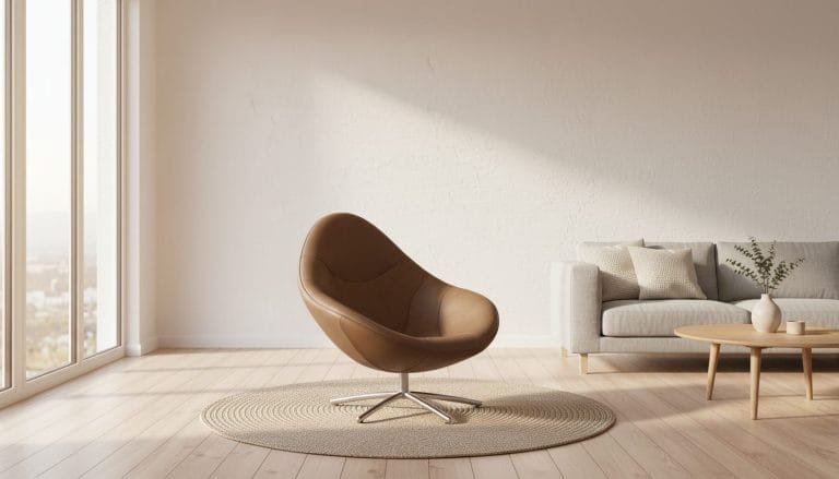 Designer meubels gefotografeerd met AI