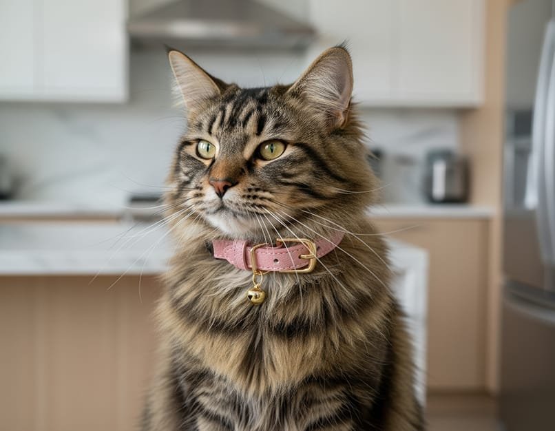 CatCollar_NorwegianForestCat_ModernKitchen_CanonEOSR5_NaturalDaylight-high fidelity v2-2x