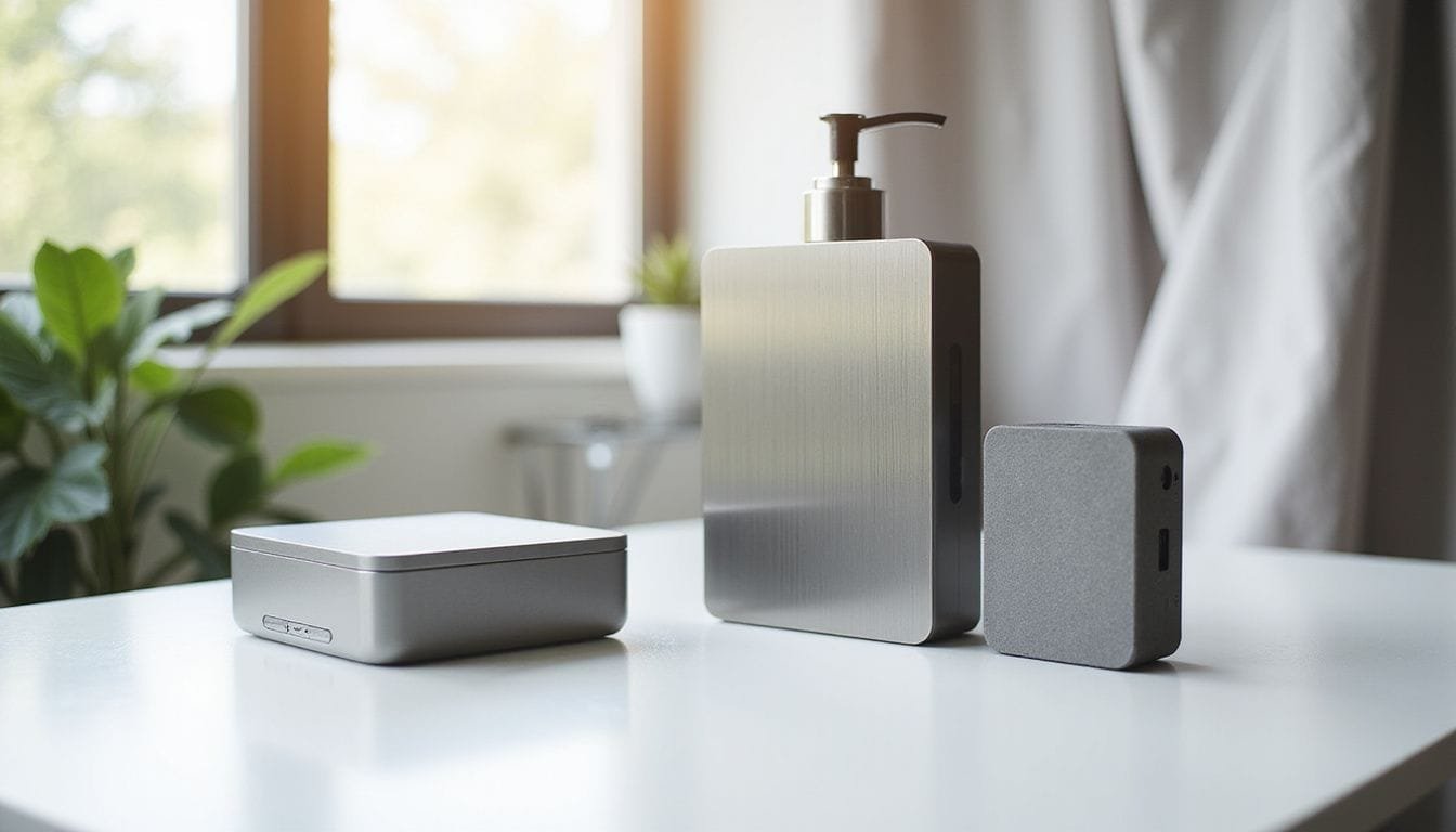 Professionele foto van moderne producten op een matte witte ondergrond. Professionele foto van moderne producten op een matte witte ondergrond.